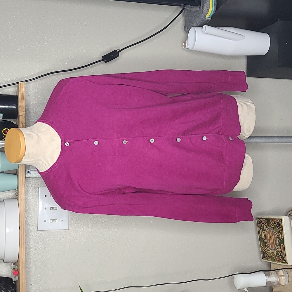 Purple Lands End Cardigan